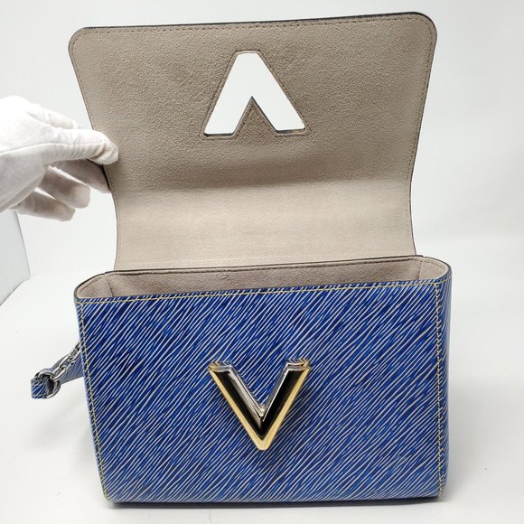 Louis Vuitton Twist MM Blue Denim Epi Leather Bag - Picture 12 of 16